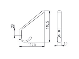 Věšák Rini XL černá matná 